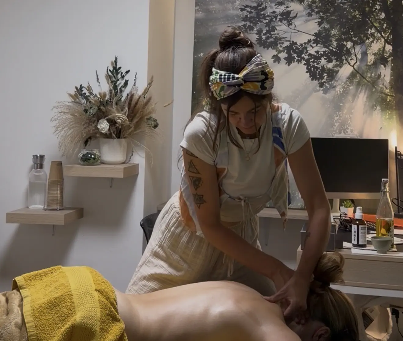 Cabinet de massage à Verbier, ambiance chaleureuse